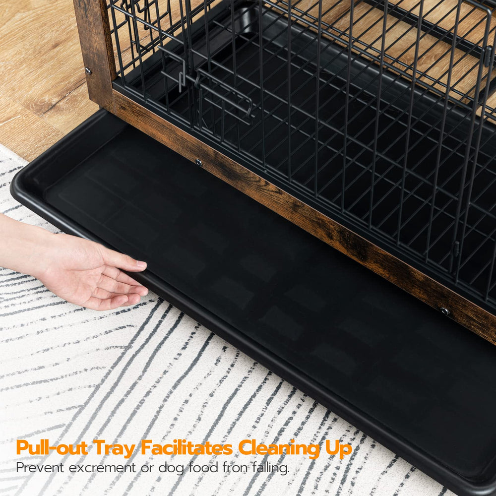 HOOBRO dog crate furniture sturdy materials ensure durable pet housing.