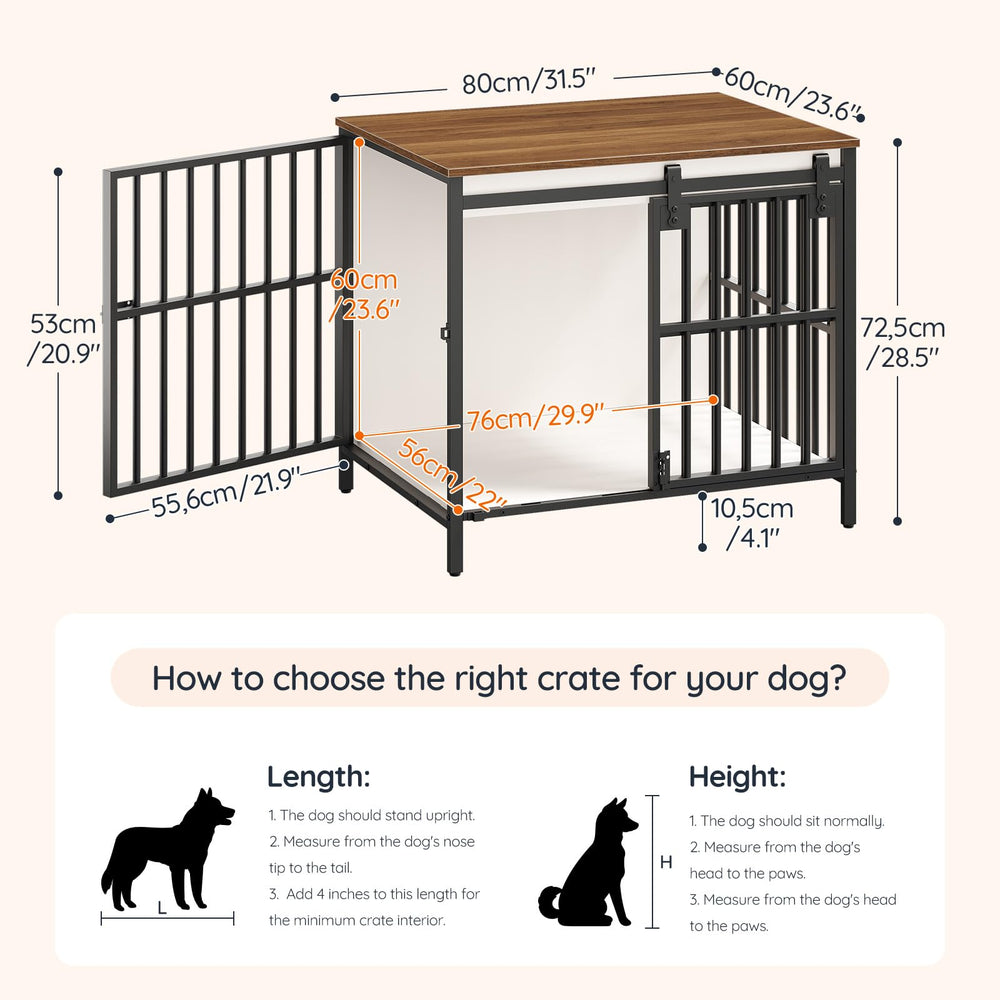 HOOBRO crate top surface offers extra storage for pet supplies.