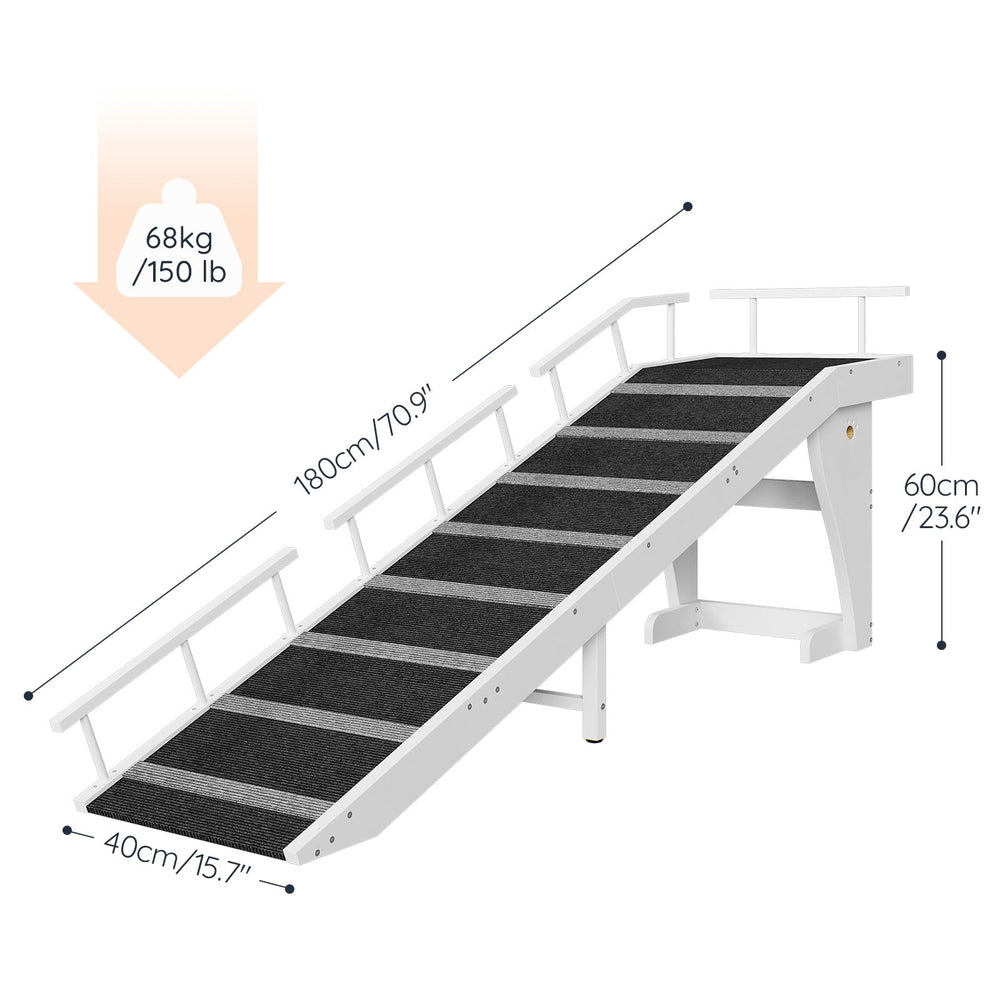 HOOBRO dog ramp non-slip carpet close-up for confident climbing