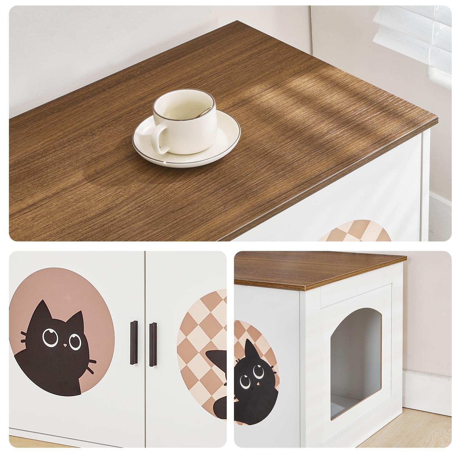 HOOBRO easy-clean access panel, simplifies maintenance around the litter area