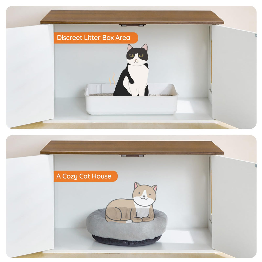 HOOBRO assembled unit in a living room setting, blends with modern furniture