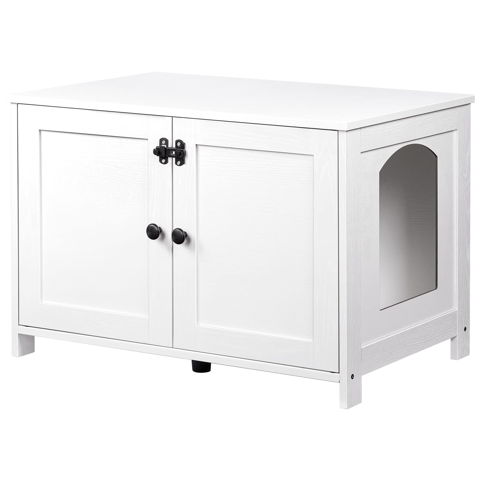 HOOBRO Litter Box Enclosure front view showing hidden litter solution and clean lines