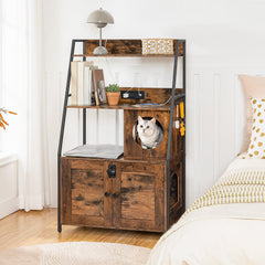 HOOBRO open shelves for easy storage of litter supplies and toys