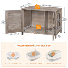 HOOBRO Litter Box Enclosure privacy design offers a calm cat hiding spot.