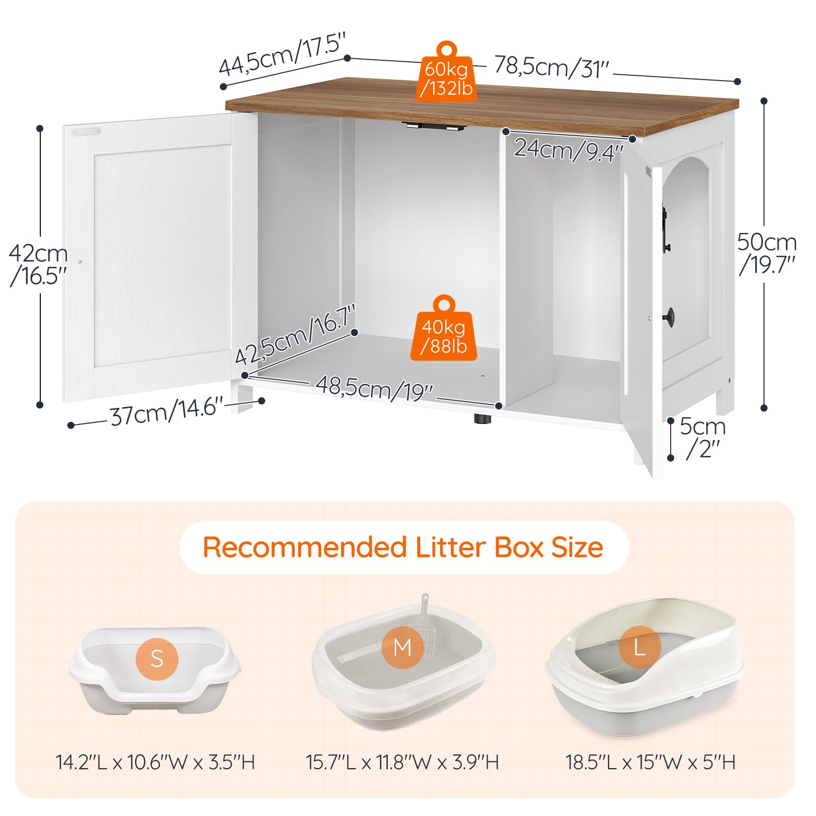 HOOBRO Litter Box Enclosure privacy nook highlights a calm space for cats.