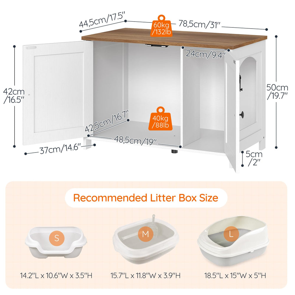 HOOBRO Litter Box Enclosure privacy nook highlights a calm space for cats.
