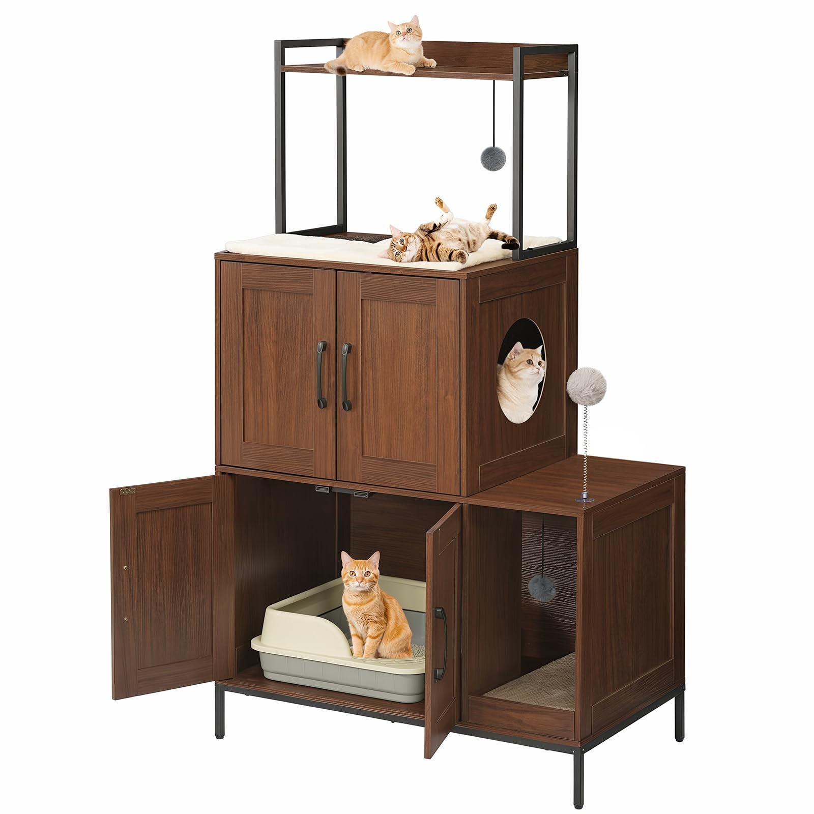 HOOBRO Litter Box Enclosure room setting demonstrates practical pet furniture