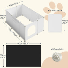 HOOBRO Oxford fabric mat reduces litter scatter and leaks