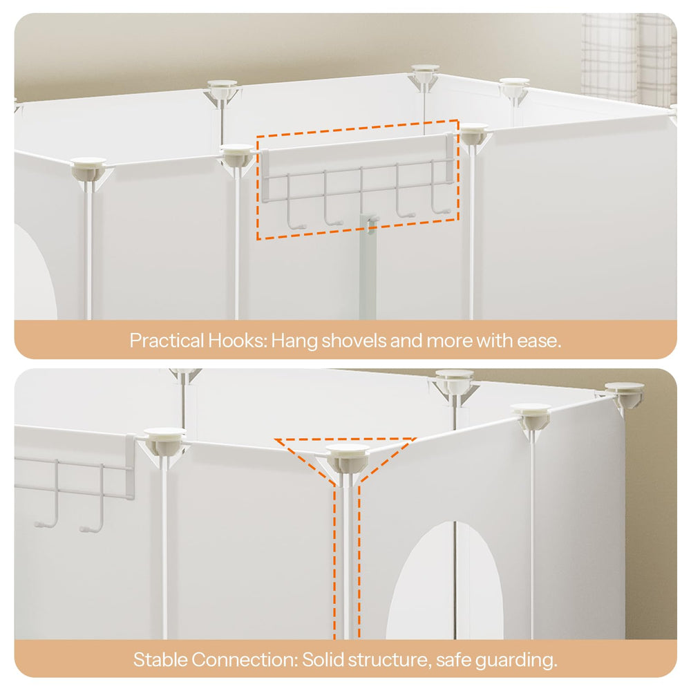 HOOBRO spacious enclosure fits most litter boxes and rooms easily