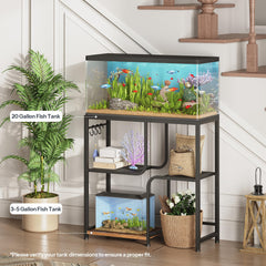 HOOBRO stand bottom shelf fits a small tank, keeping equipment organized and accessible.