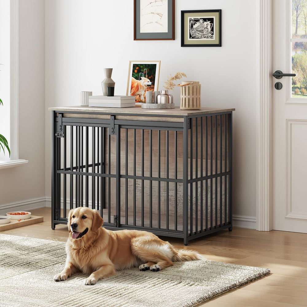 HOOBRO decorative end table doubles as a pet-friendly display surface.