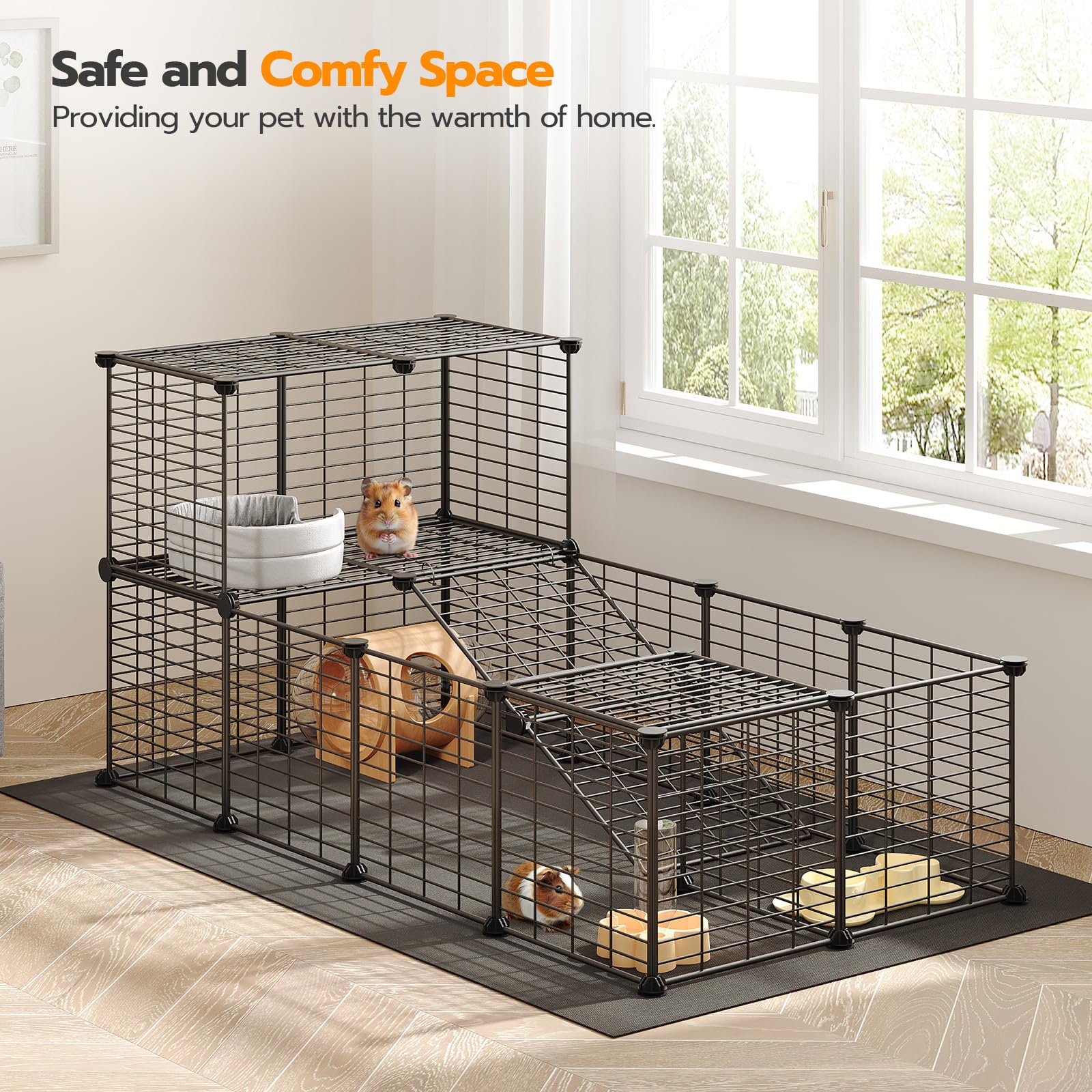 Waterproof floor mat protects surfaces and simplifies cleanup after playtime