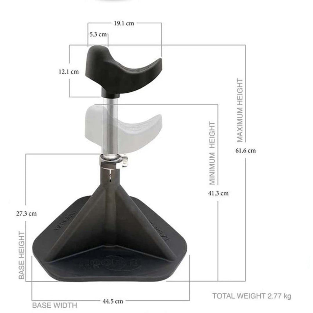 HOOF-IT lightweight composite base delivers stability without weight