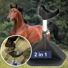 HOOF-IT post cradle action showing secure hoof positioning