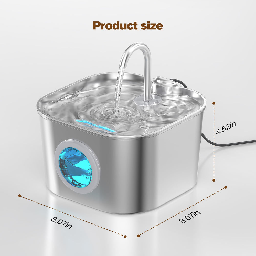 HOOISE 108oz capacity water dish supports long intervals between refills.