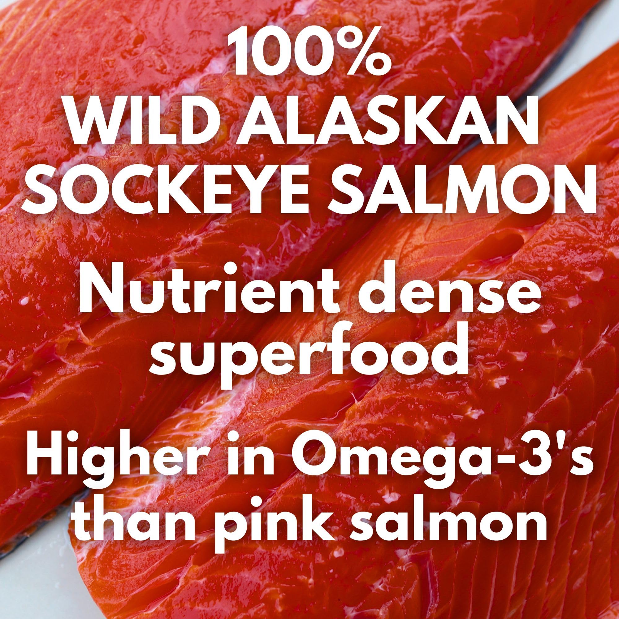 Hook Point Fisheries freeze-dried salmon treats crumbled over meals add flavor and protein