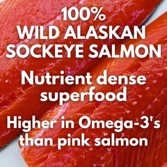 Hook Point Fisheries freeze-dried salmon treats crumbled over meals add flavor and protein