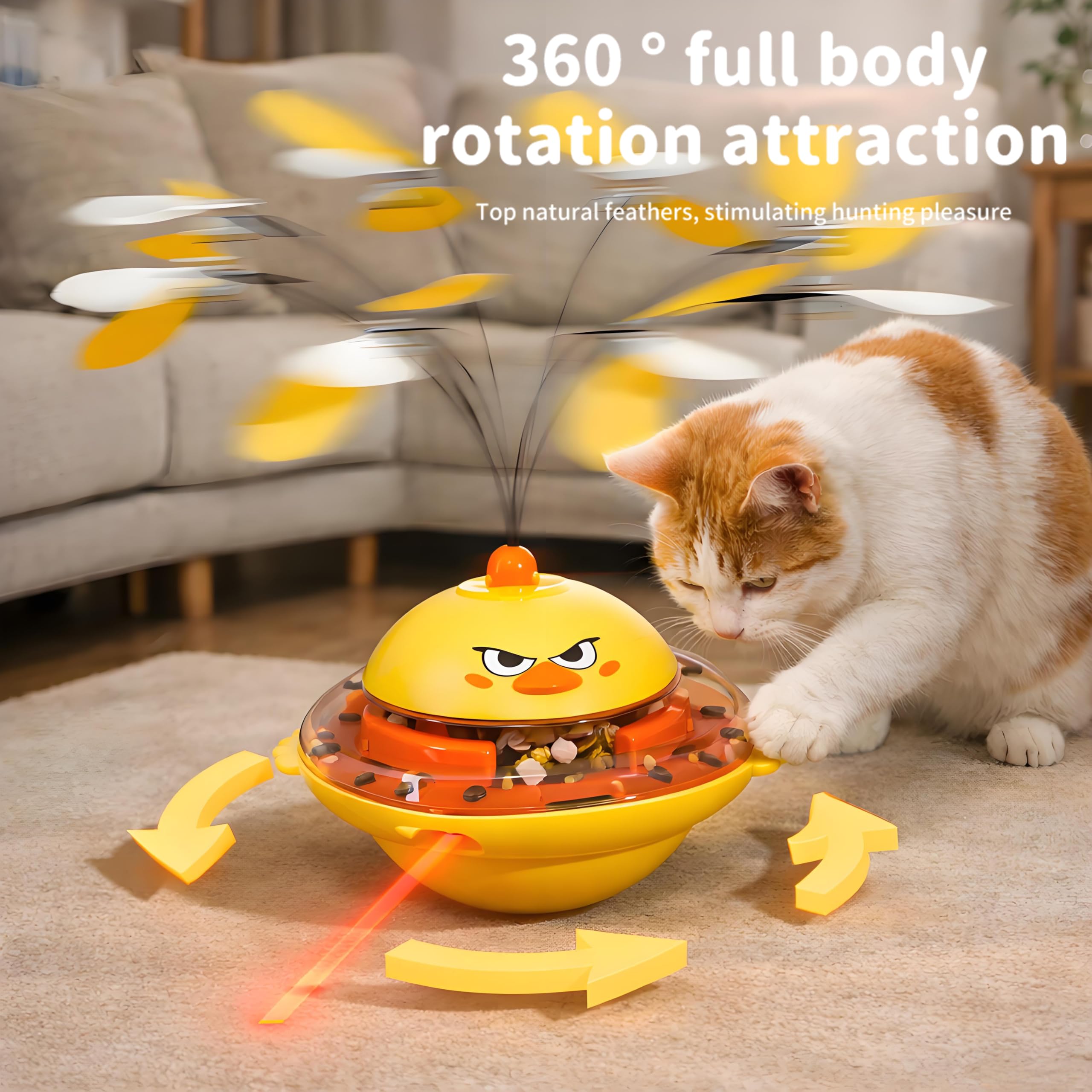 Hooroor 4-in-1 toy durable ABS material withstands energetic swats.