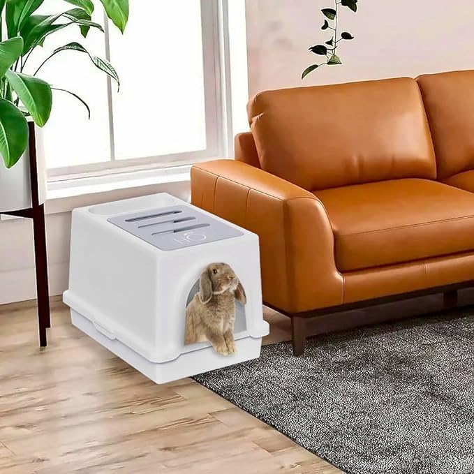 HOP Rabbit Litter Box dishwasher-safe and BPA-free for easy cleaning.
