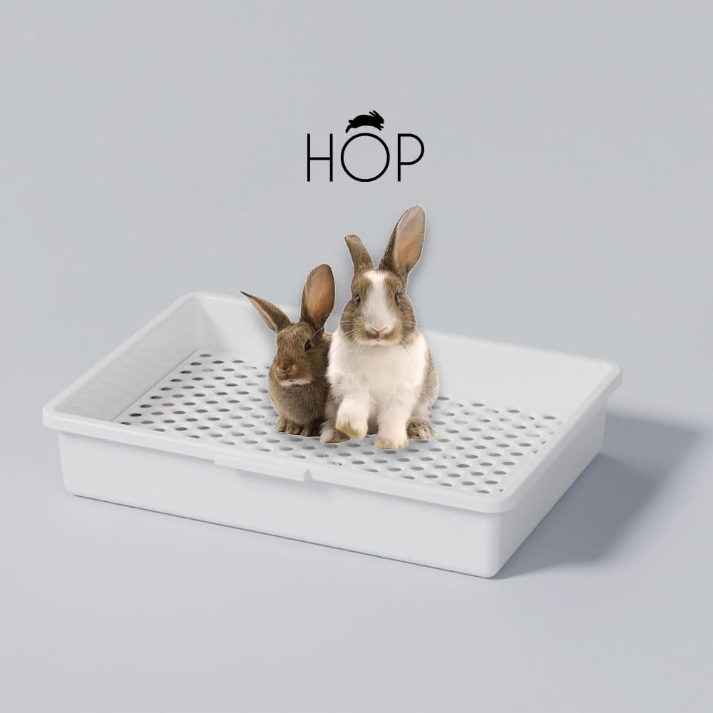HOP Rabbit Litter Box removable cover enables ventilation and quick access