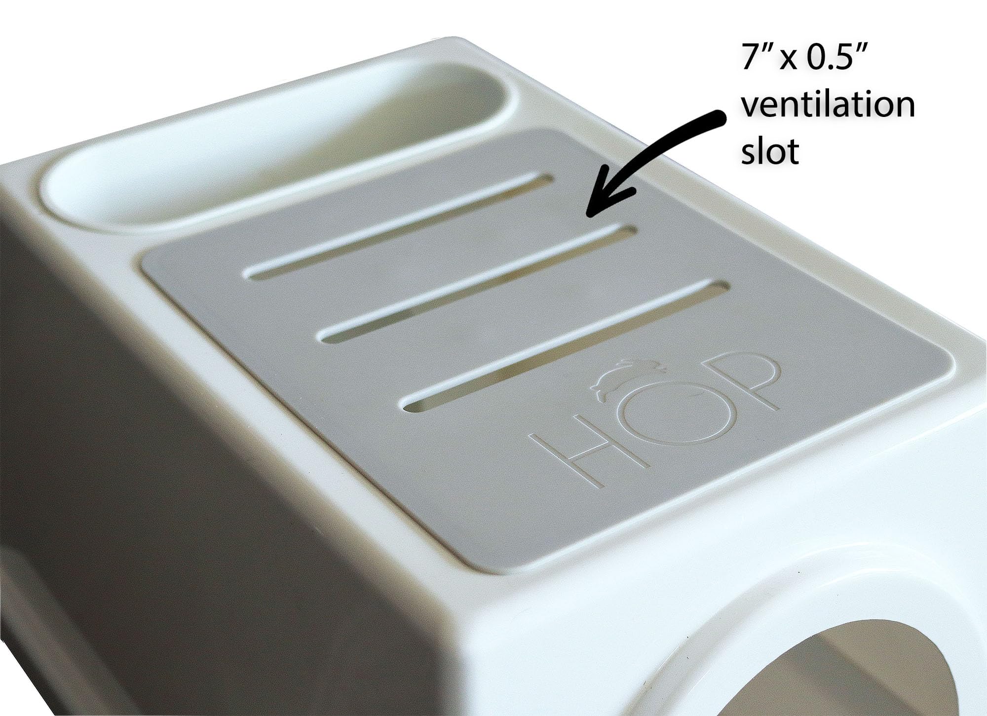 HOP Rabbit Litter Box spacious for two rabbits and comfortable movement.