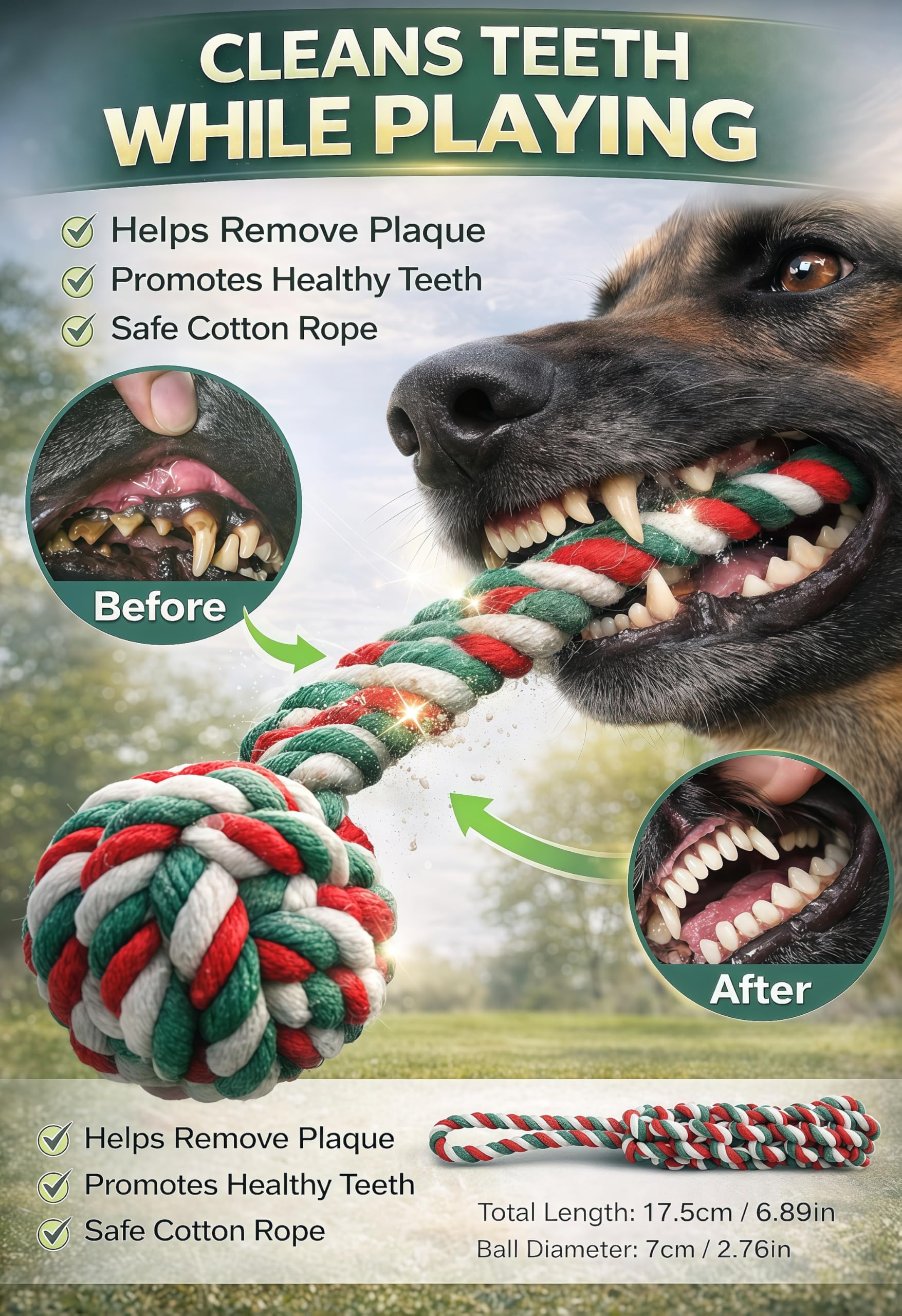 HOPET indestructible outdoor rope toy designed for durable playtime
