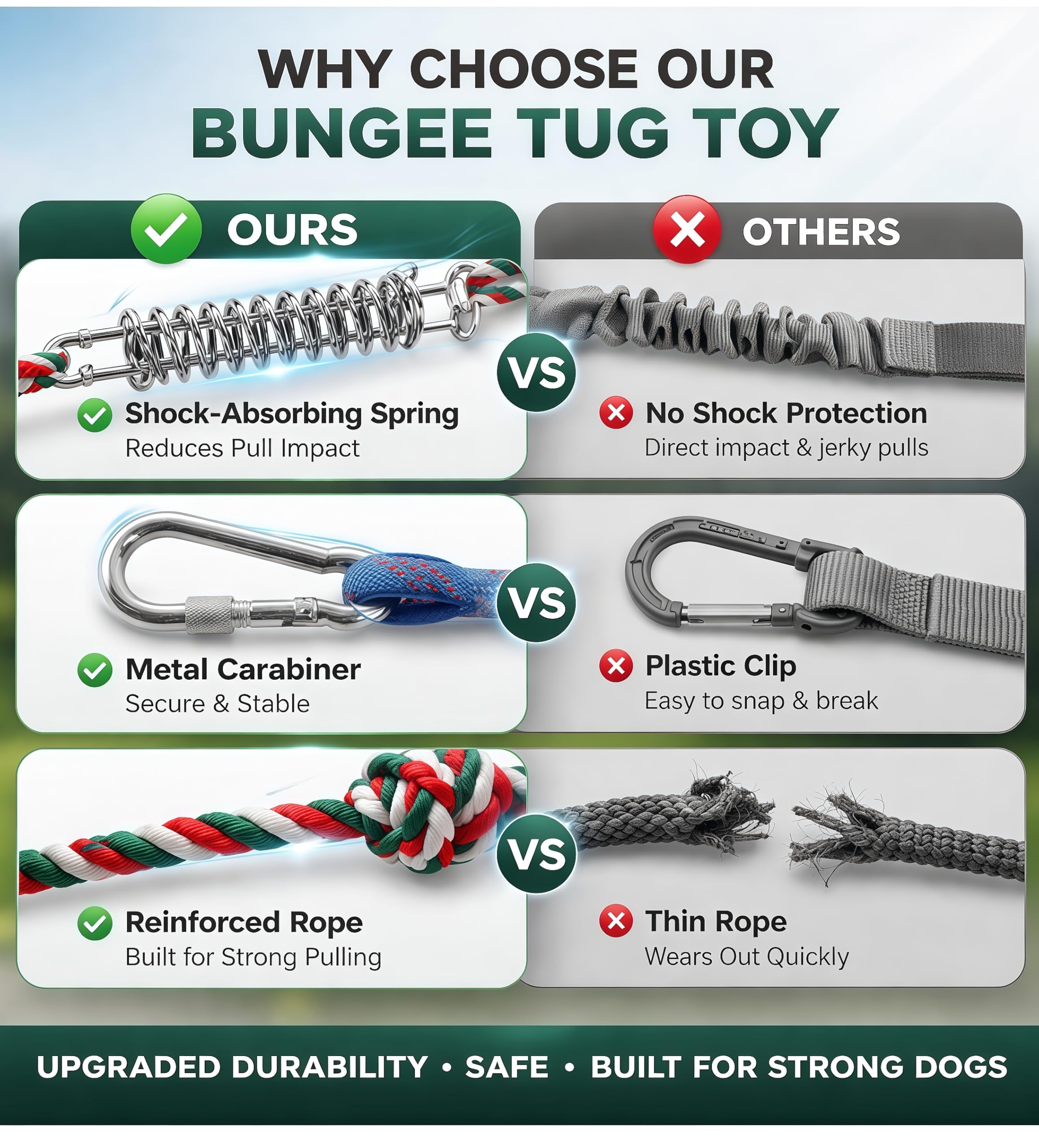 HOPET replaceable pulling ropes extend toy longevity