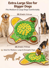 Detail of treat pockets on the HOPET snuffle mat for dogs