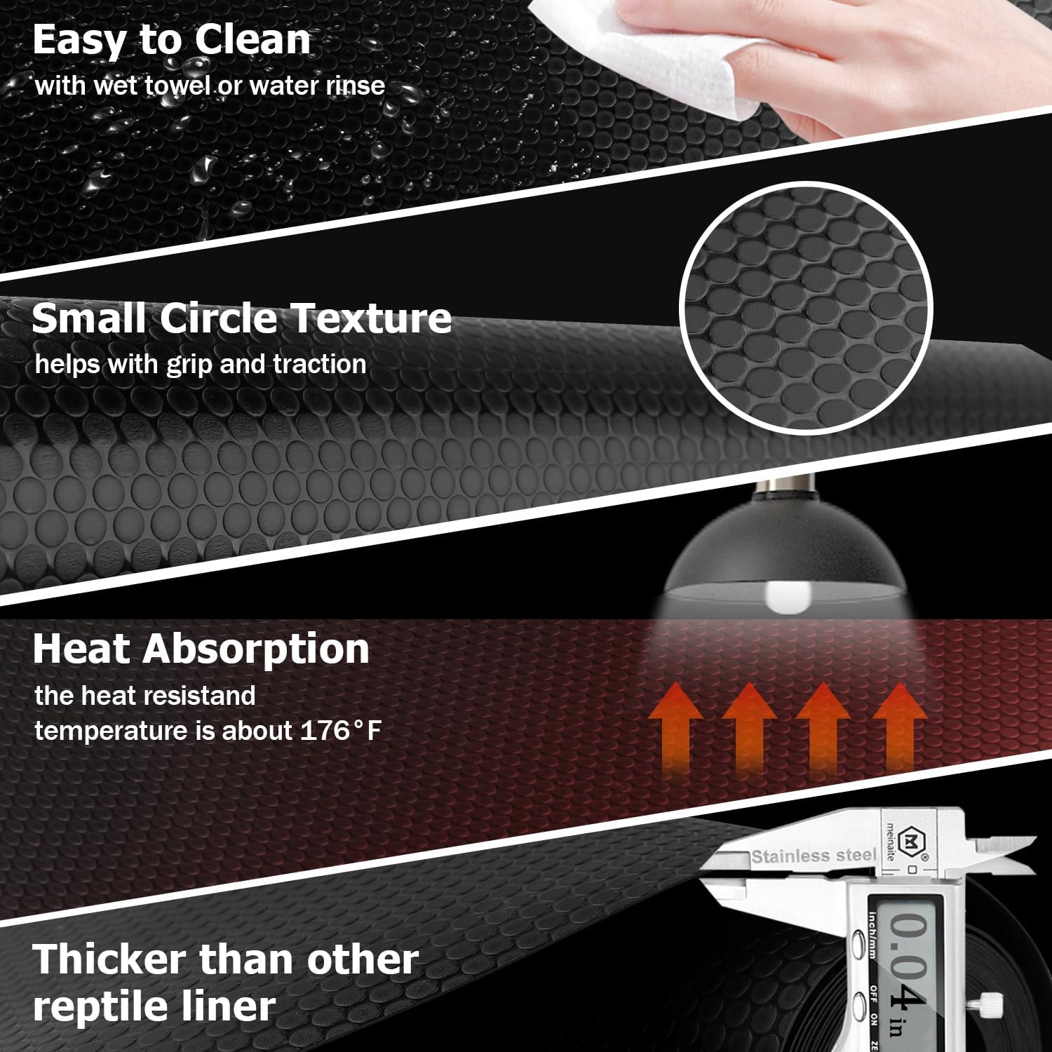 Hoplaep 120 gallon liner installed in a 4x2x2 enclosure provides safe, clean flooring.