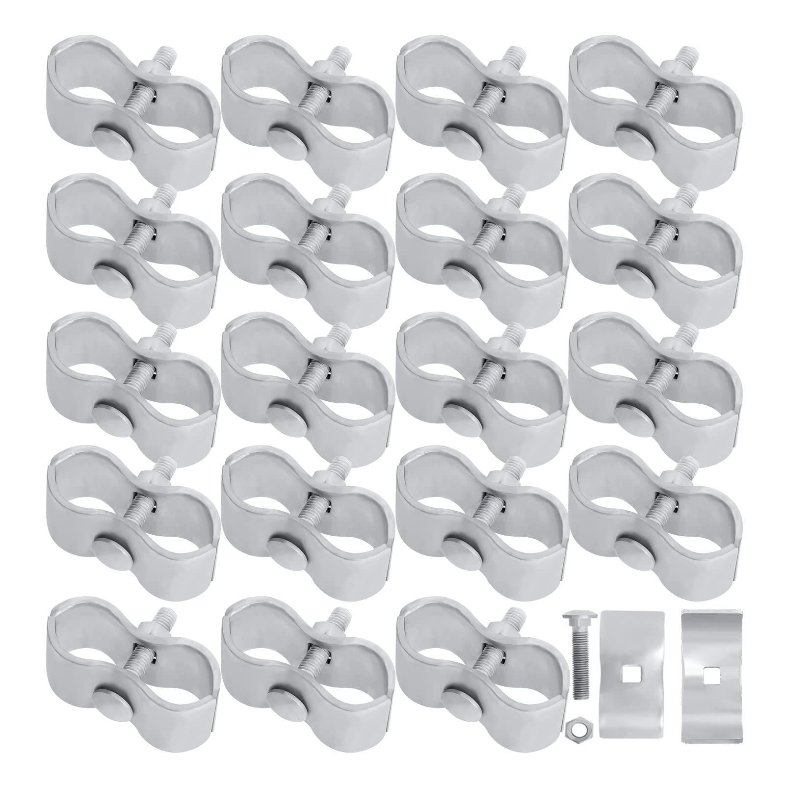 Hoqqf dog kennel clamps for 1-3/8 inch pipes, sturdy joiner for secure panels.