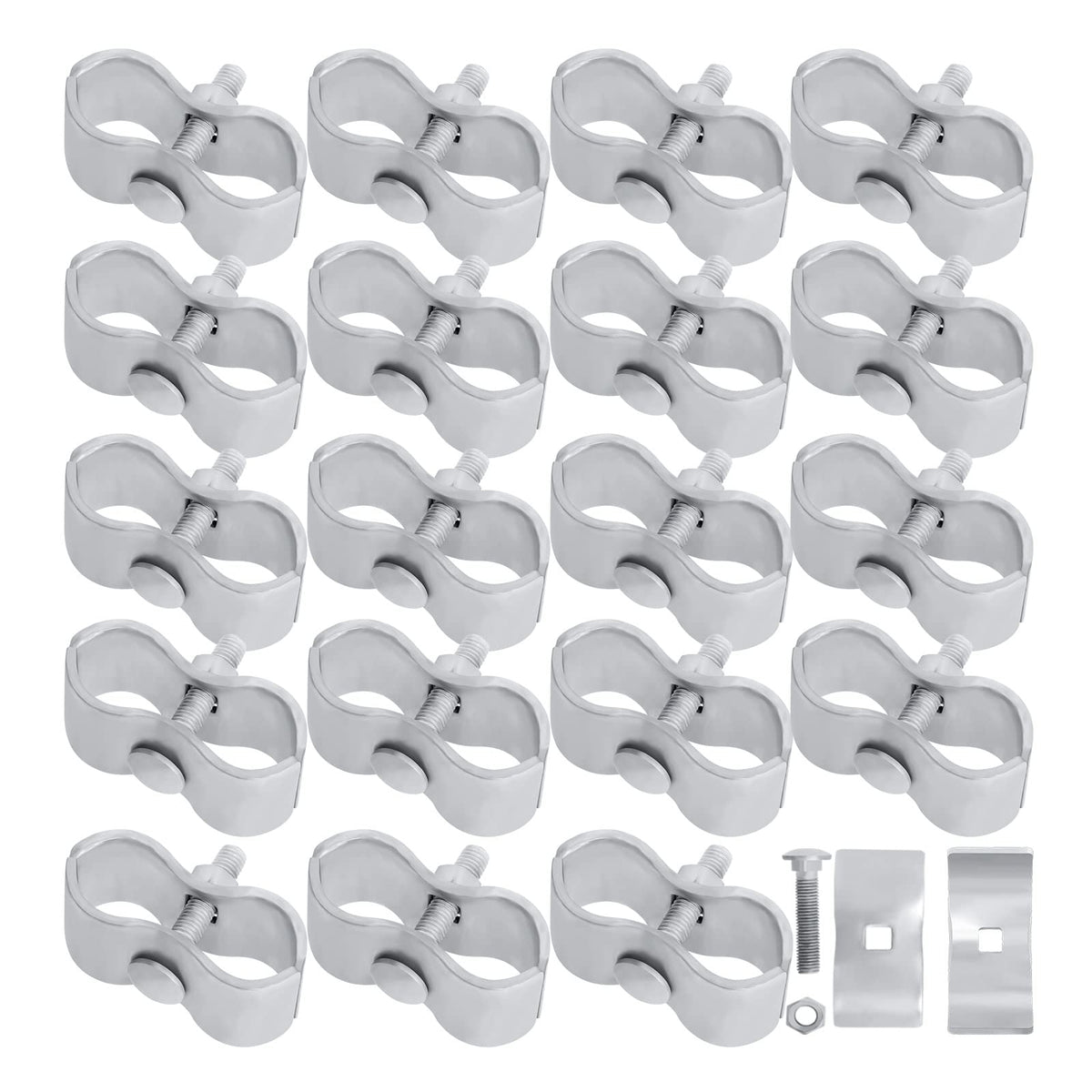Hoqqf dog kennel clamps for 1-3/8 inch pipes, sturdy joiner for secure panels.