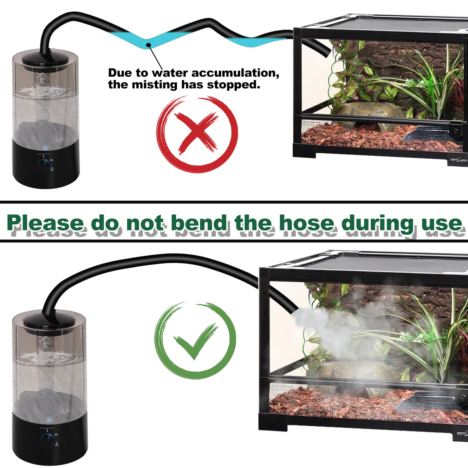 Hoqqf adjustable mist output enables customizable humidity for species