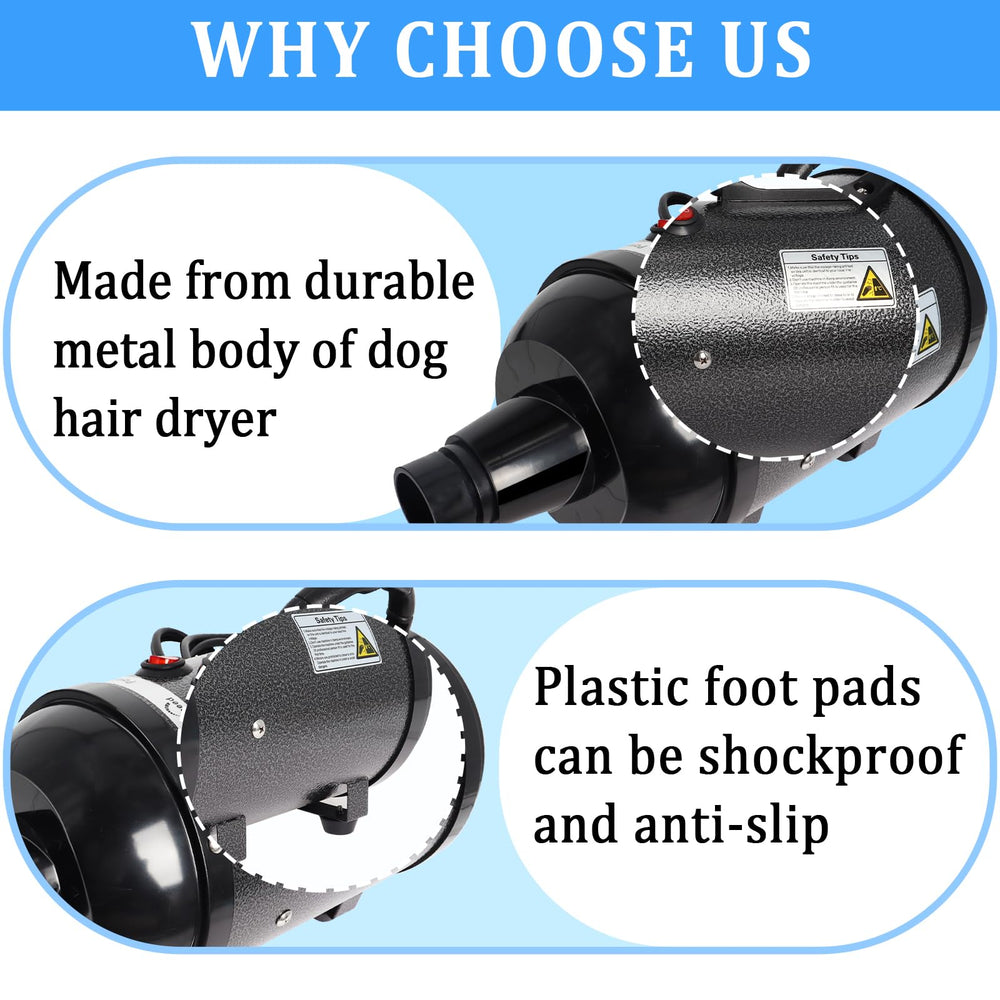 Hoqqf dog dryer ideal for both home grooming and professional use.