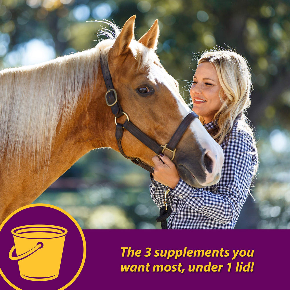 Horse Health Joint Combo pellets closeup highlighting palatable formula for easy feeding