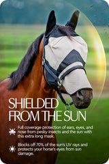 HORZE Forelock-stays-free design prevents forelock damage during rides.