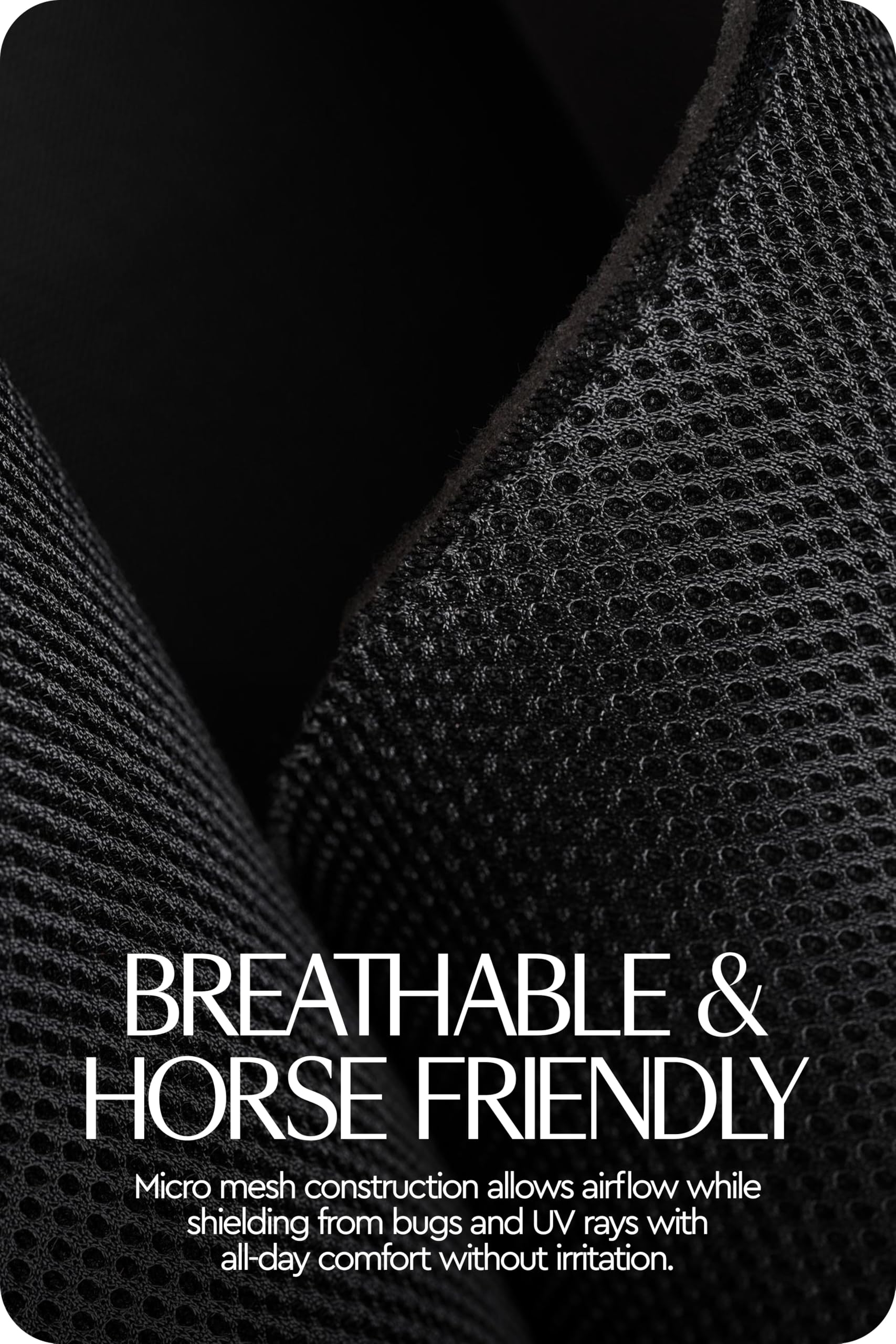 HORZE Soft micro mesh minimizes chafing on ears and forehead.