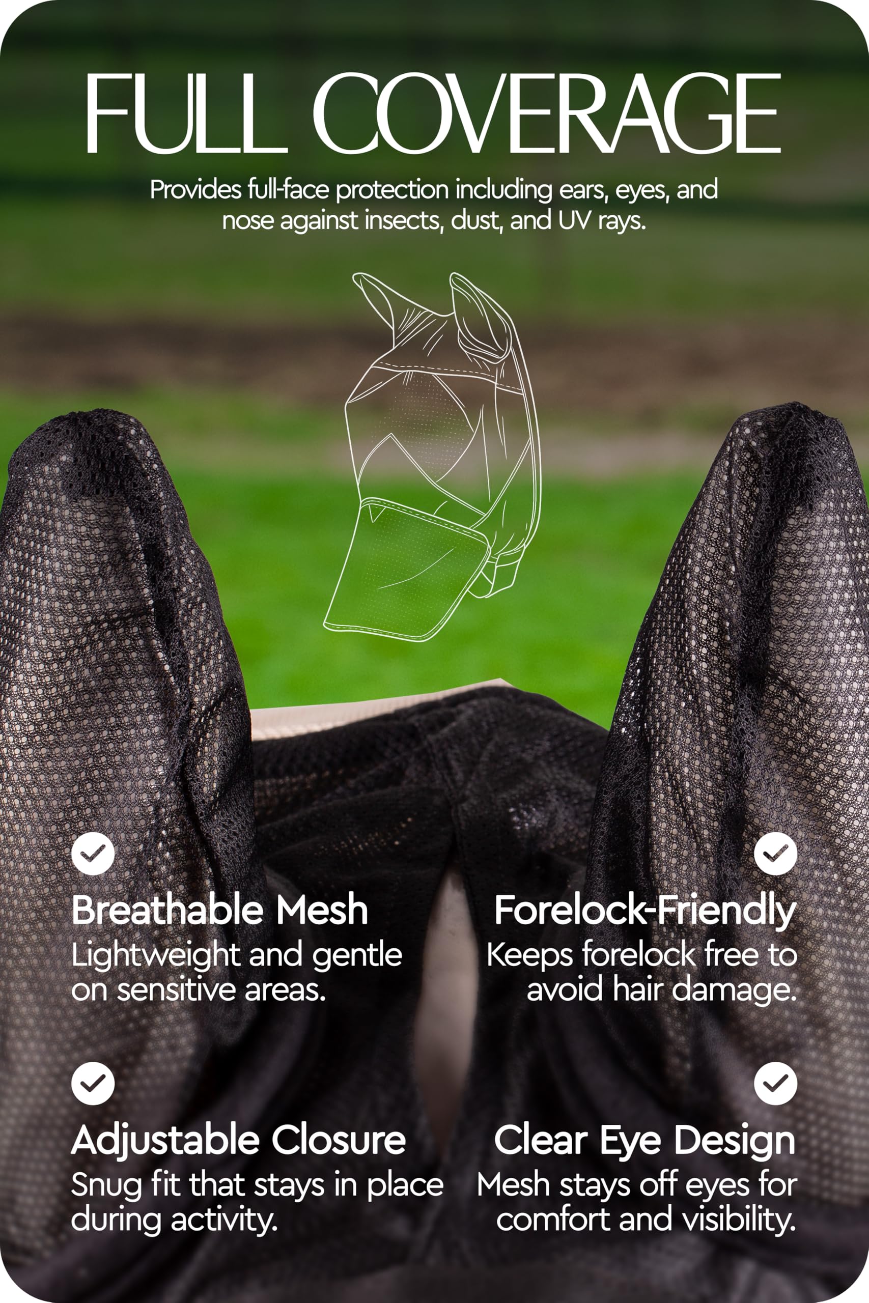 HORZE UV protection blocks about 70% of the sun's rays for eye comfort.