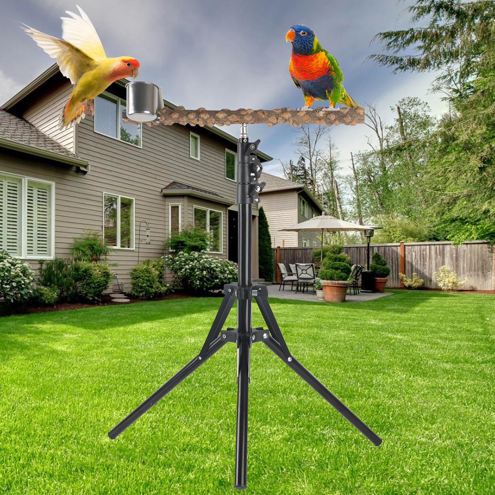 HOSUKKO foldable tripod stand for easy storage and transport.