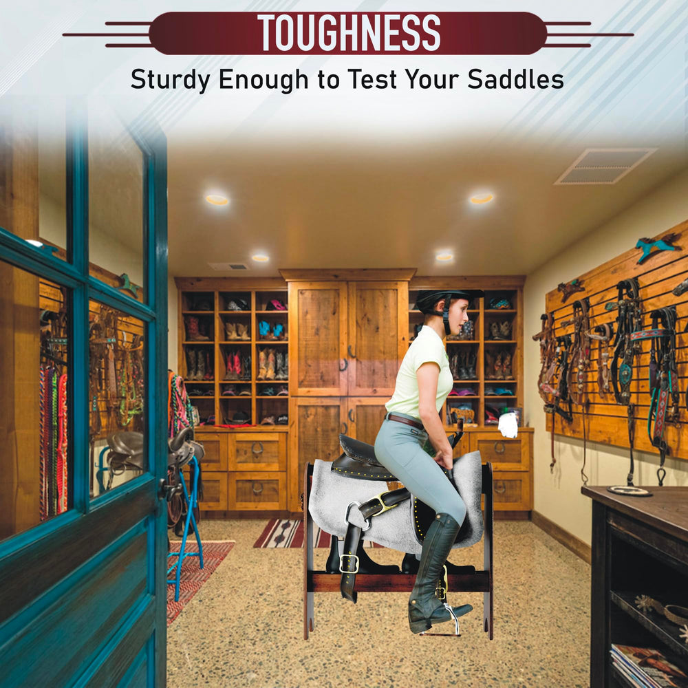 HOTCAN saddle rack shelf showcasing extra storage for boots and brushes
