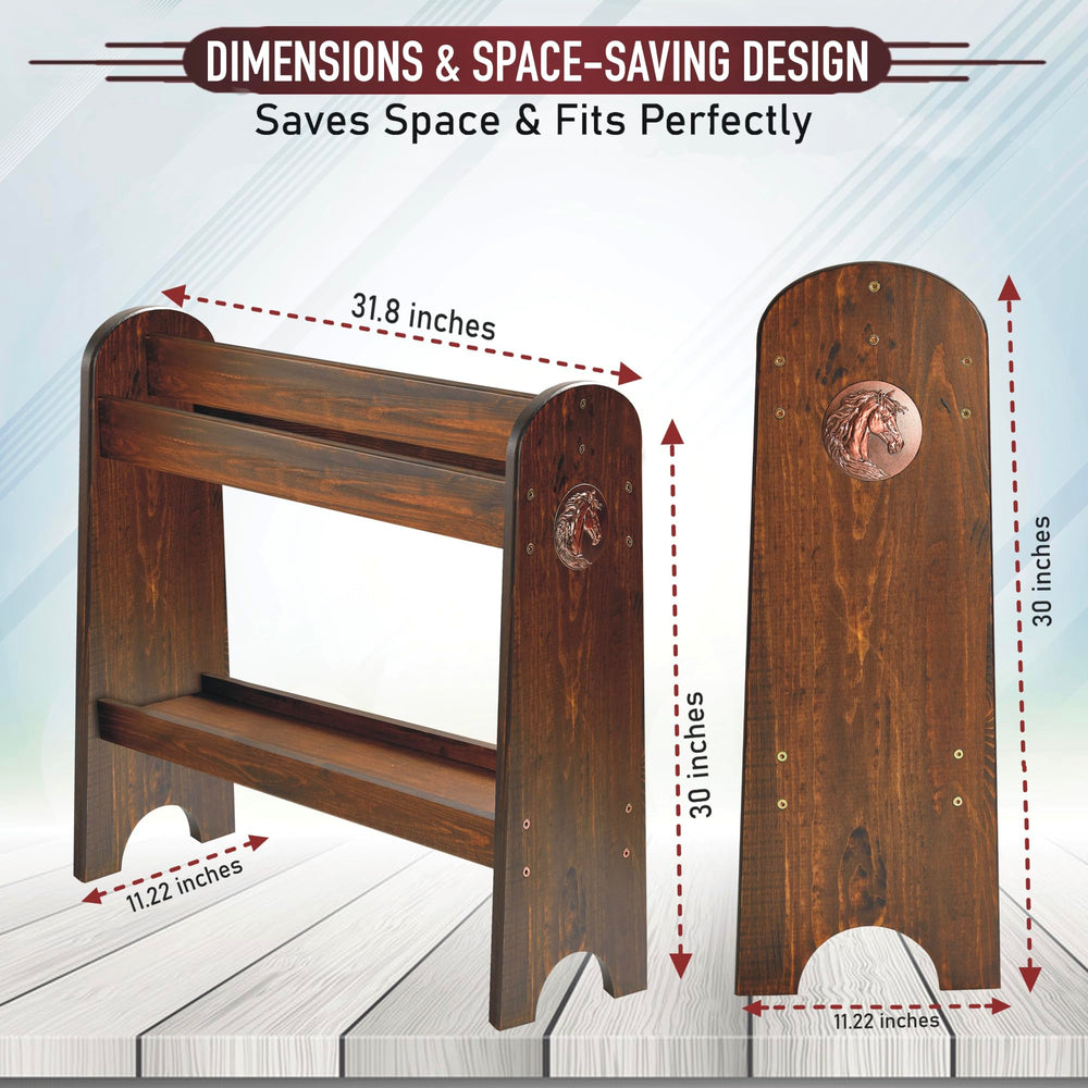 HOTCAN saddle-rack display angle highlighting the stand in a room