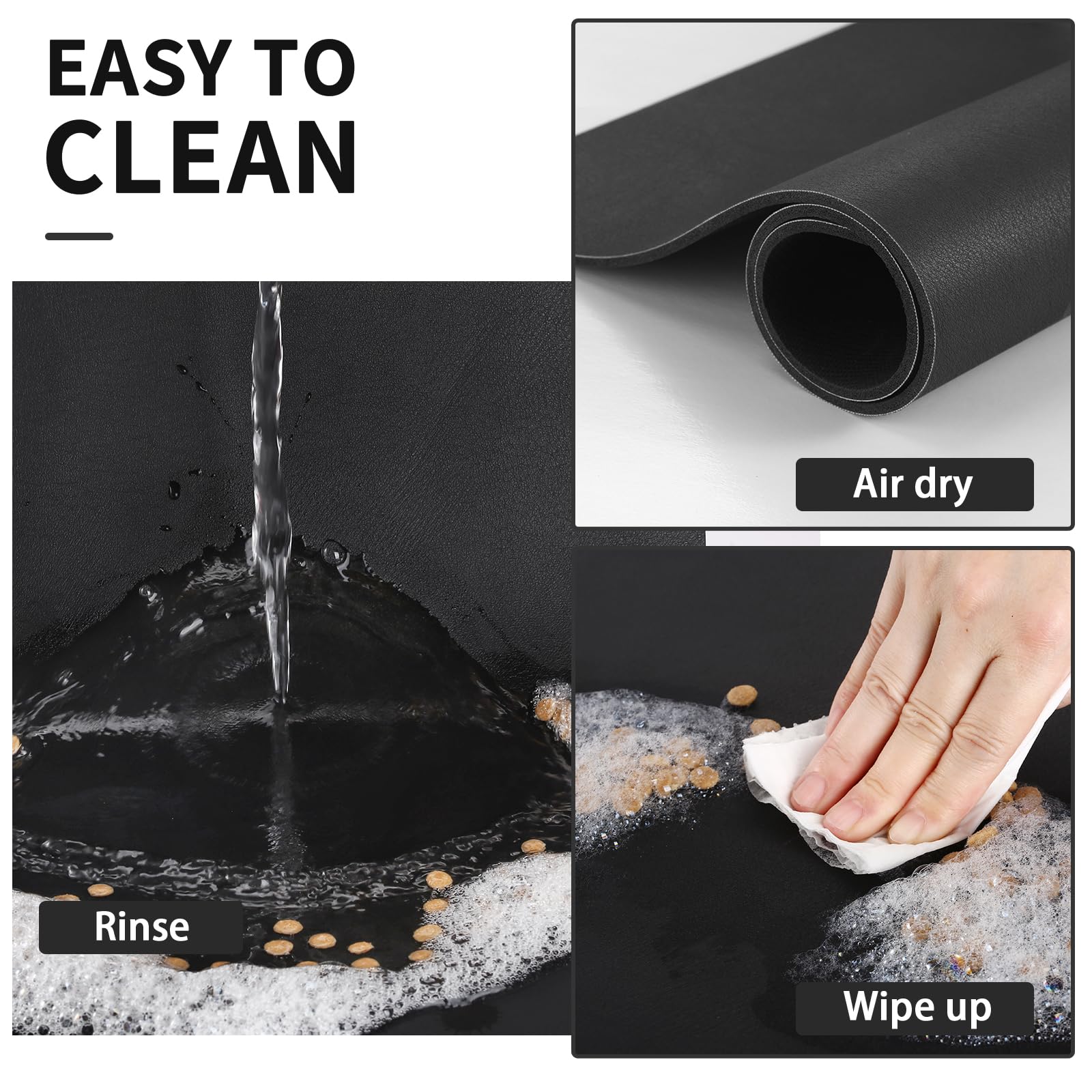 HotLive dog water mat non-slip backing protects floors from moisture
