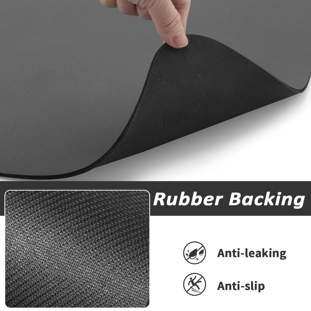 HotLive pet mat two bowls fit accommodates dual feeding setups