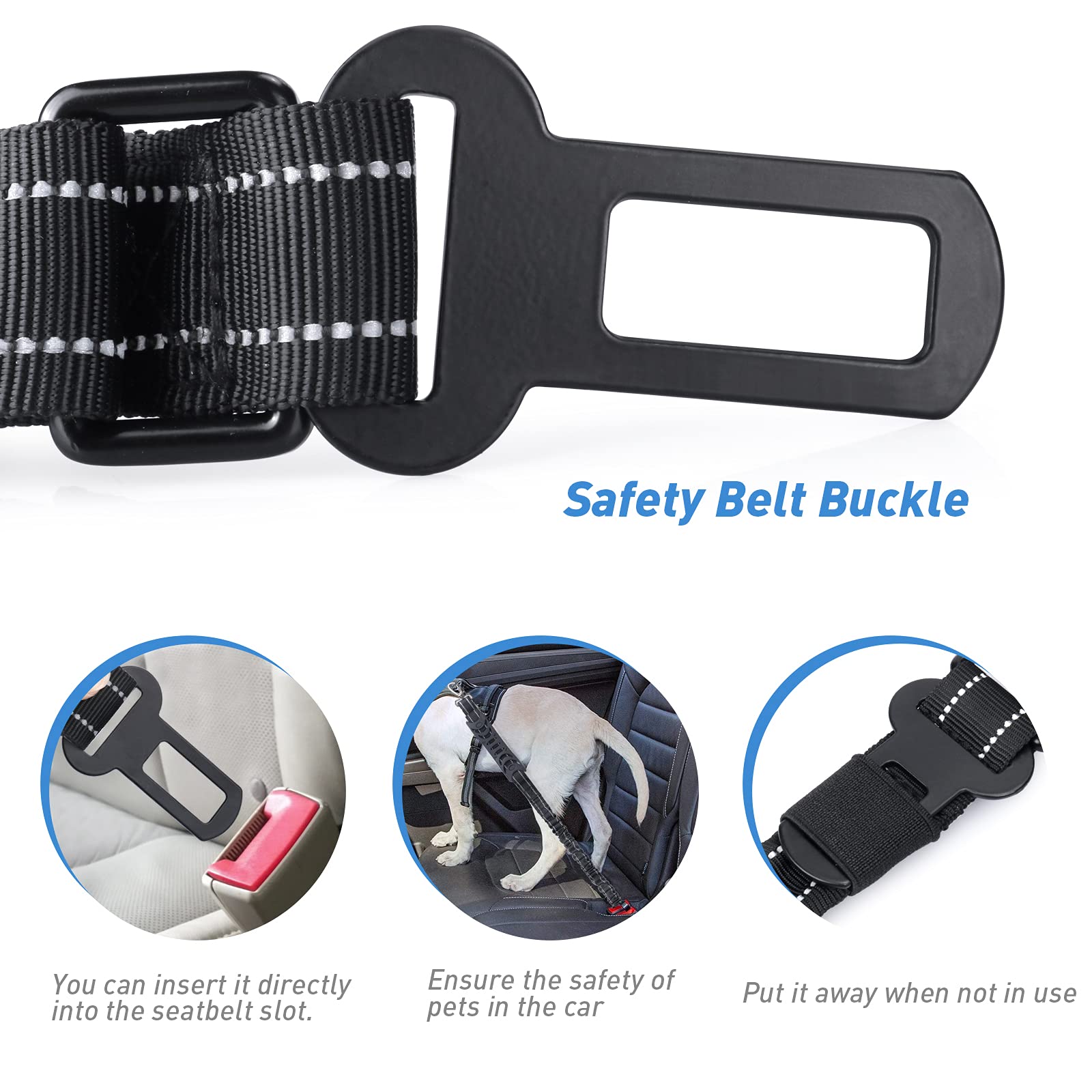 Hotsky dual-handles padded dog leash offers secure control during busy streets.