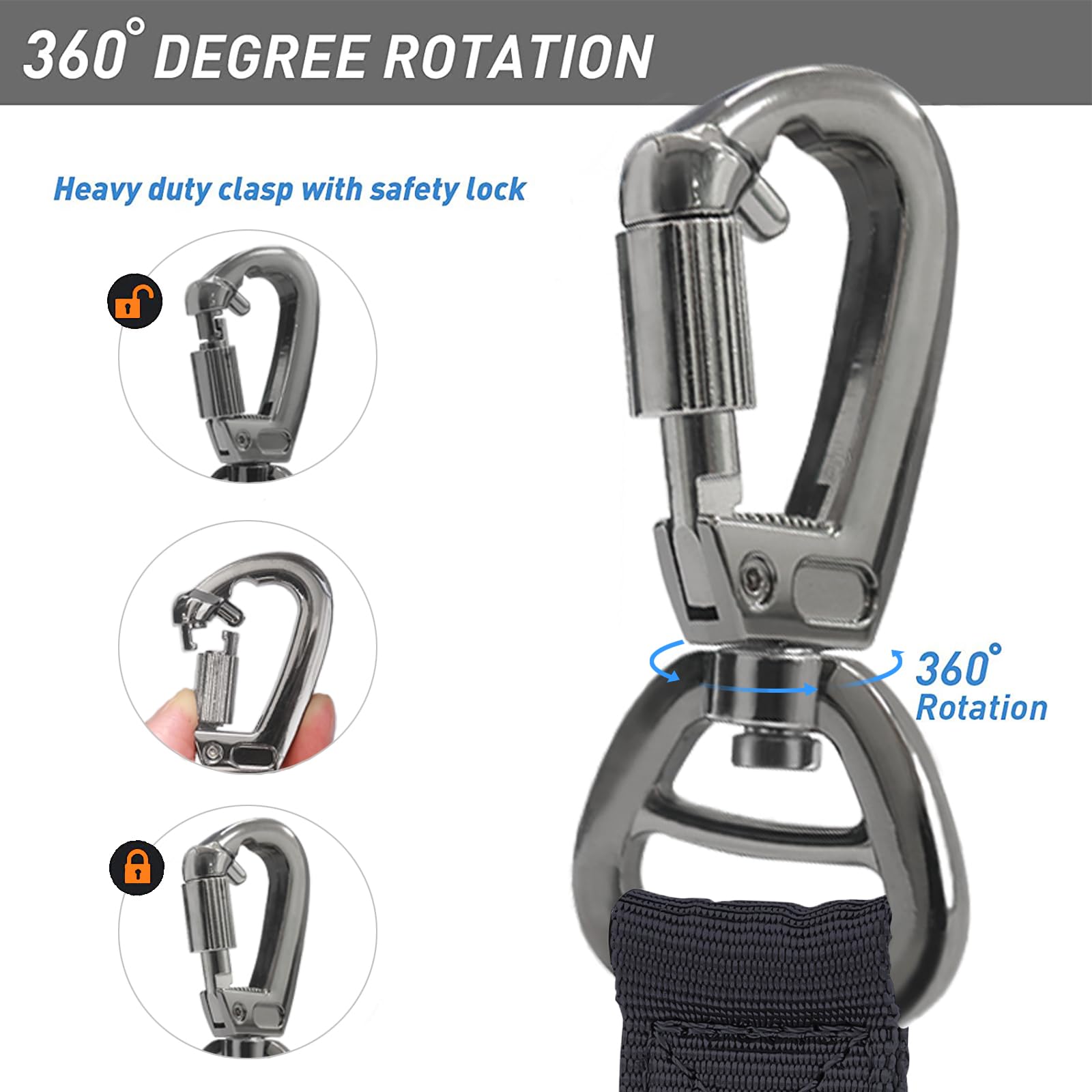 Hotsky heavy-duty climbing carabiner for strong attachment