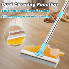 Hotsky silicone broom glides smoothly across hard surfaces.