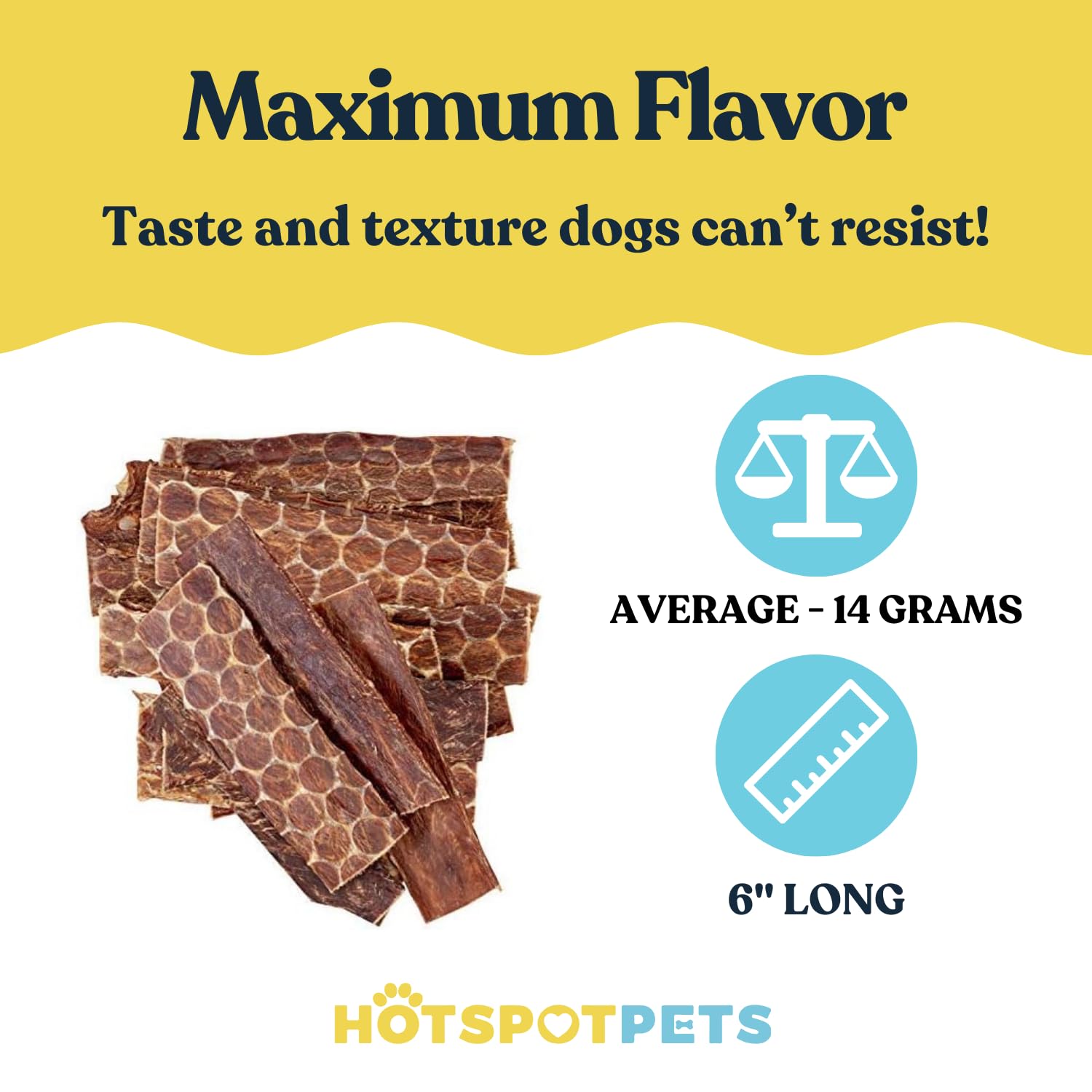 Hotspot Pets 1lb bag offering long-lasting chews for calm, mindful chewing sessions.