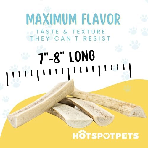 Hotspot Pets 2-pack elk antlers ready for lasting play and oral care.