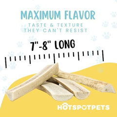 Hotspot Pets 2-pack elk antlers ready for lasting play and oral care.