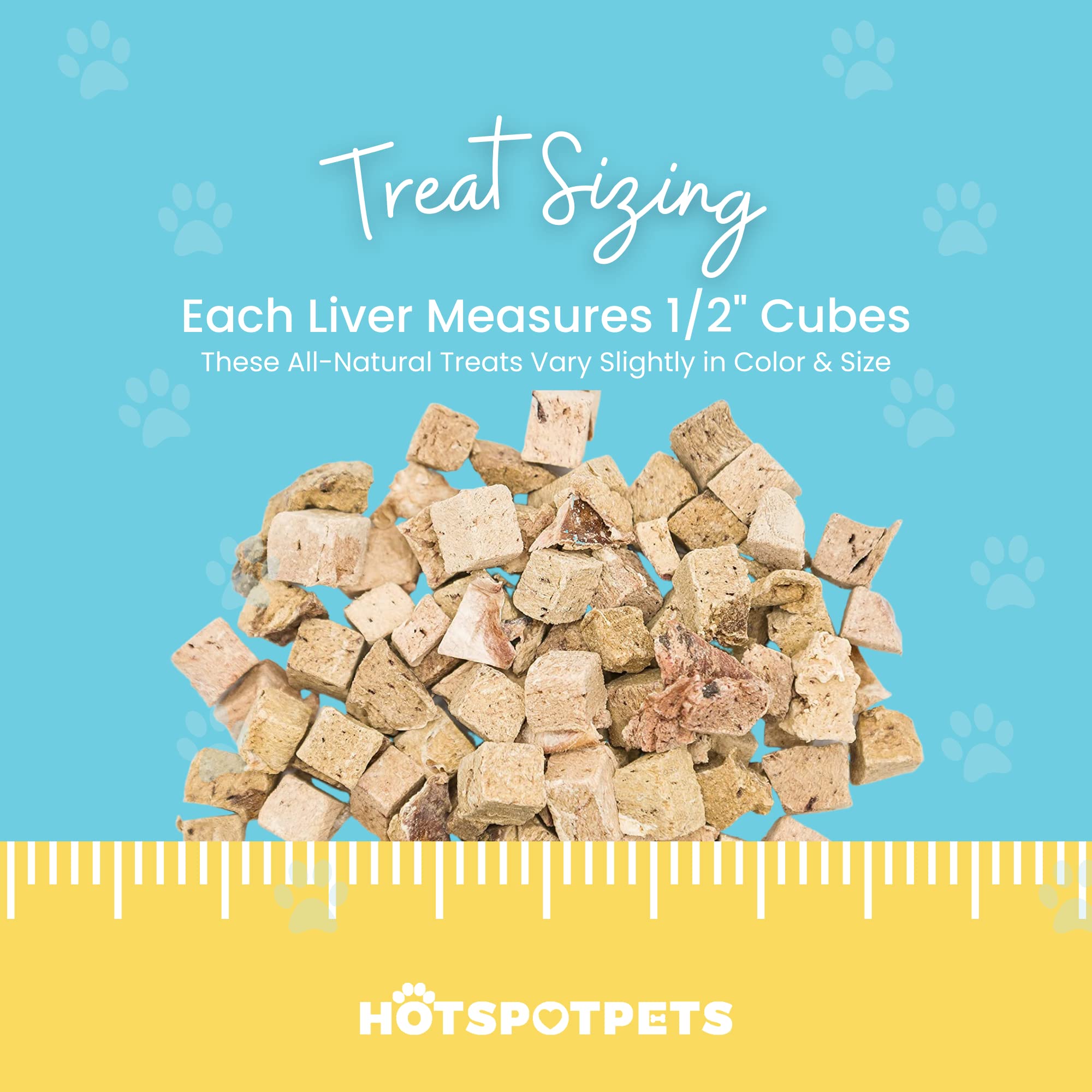 Hotspot Pets Beef Liver Treats bowl closeup, perfect as food topper over kibble