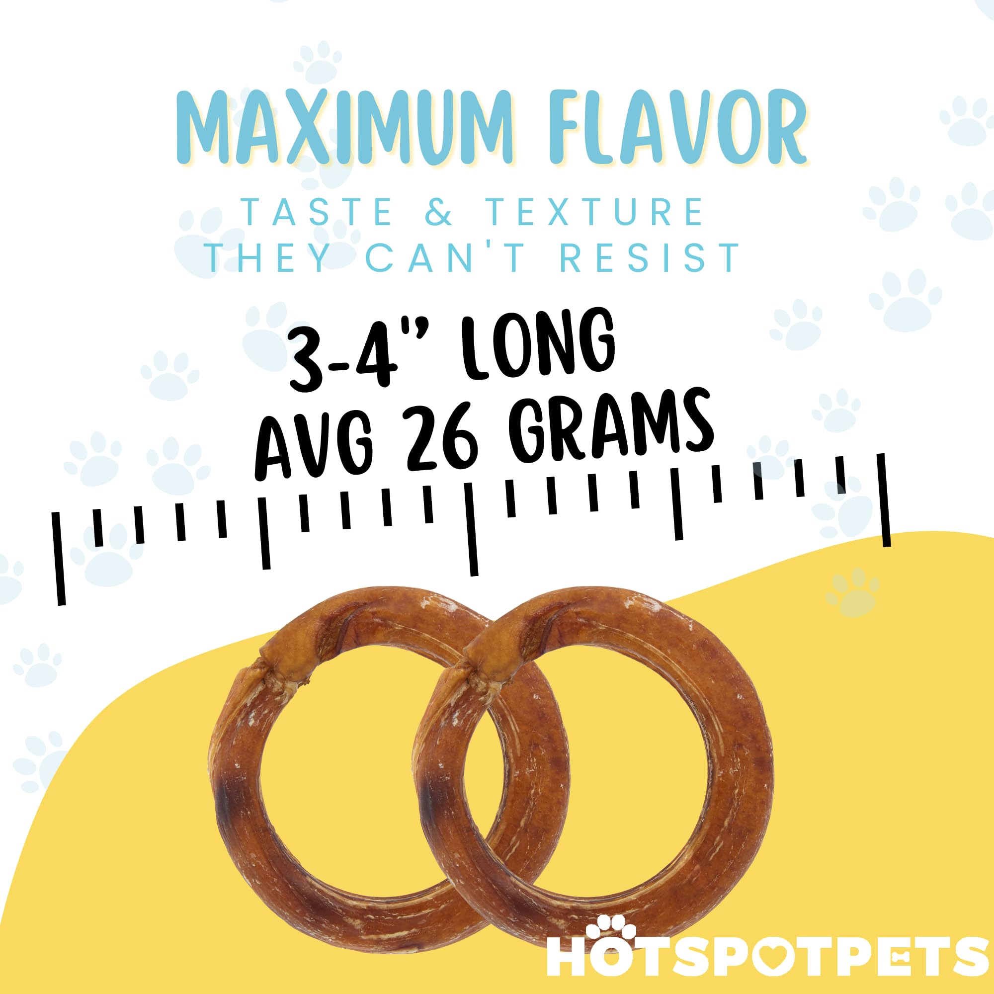 Hotspot Pets Bully Stick Rings closeup texture highlights chewy beef pizzle